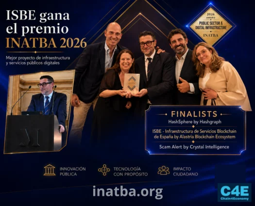 Imagen editorial de ISBE gana el premio INATBA al mejor proyecto de infraestructura y servicios públicos digitales