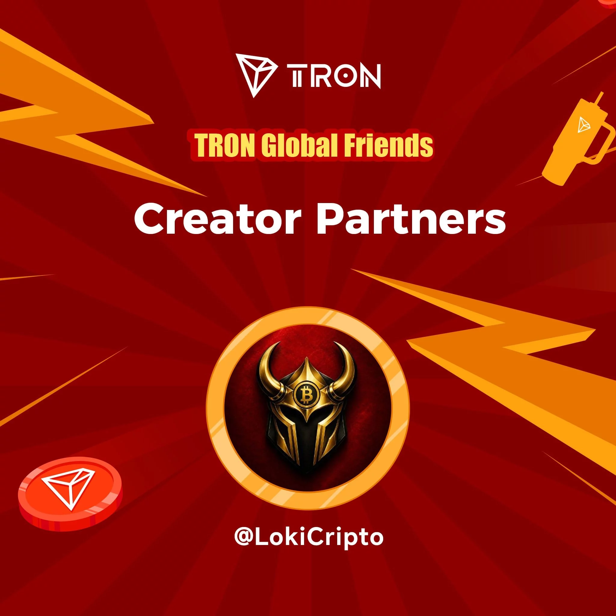 Imagen editorial de Loki Cripto, seleccionado Creator Partner de TRON Global Friends