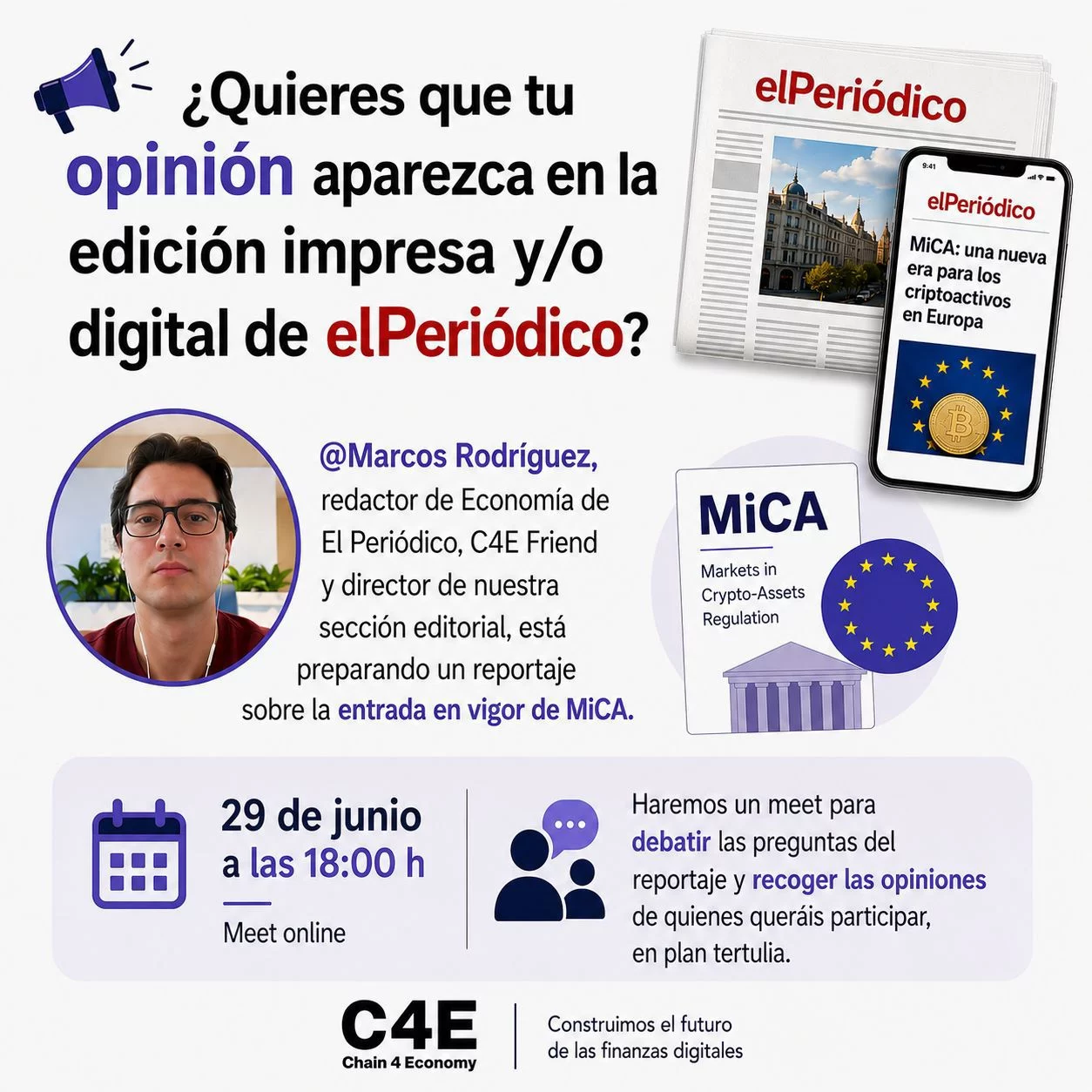 Imagen editorial de ¿Quieres dar tu opinión y que aparezca en El Periódico?