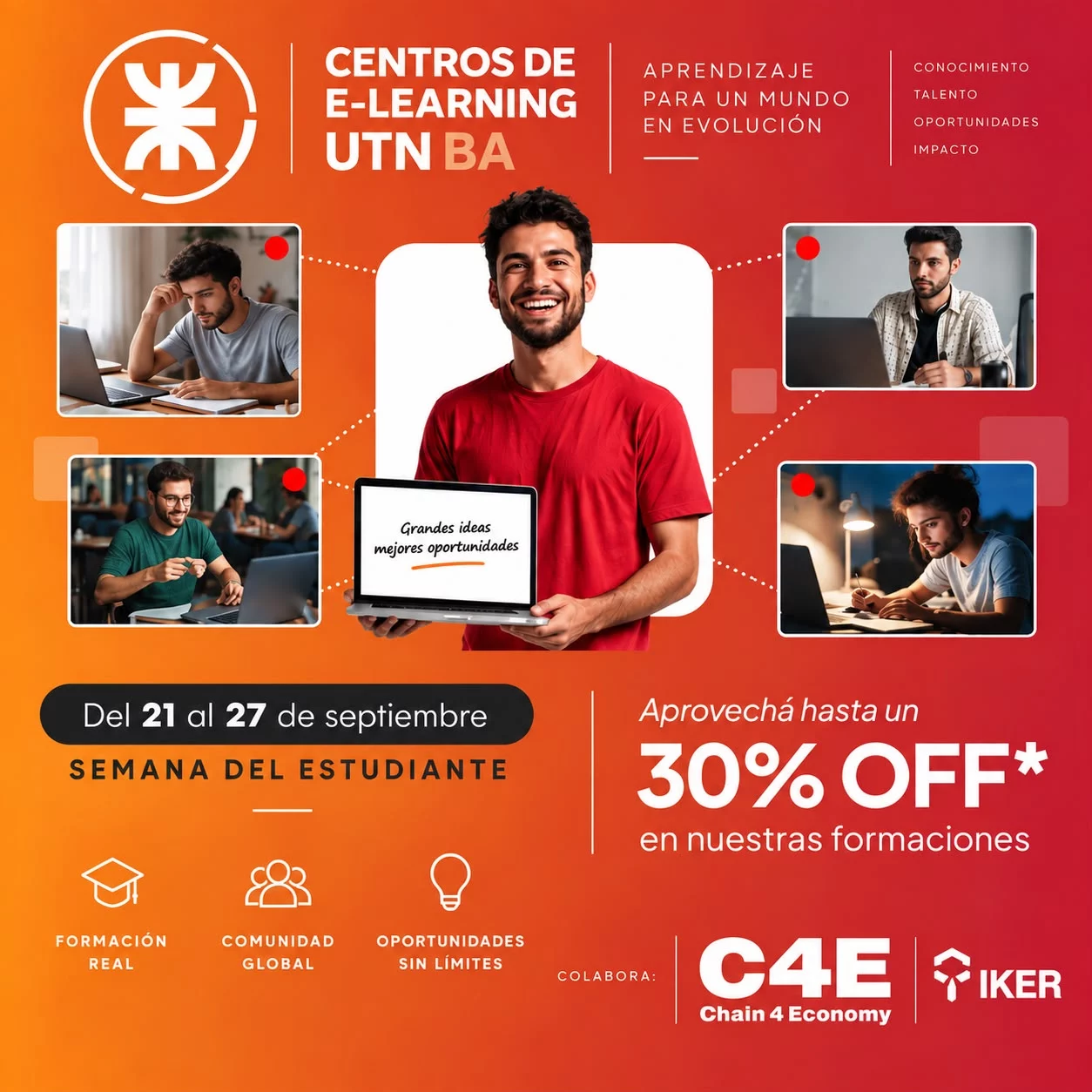 Imagen editorial de C4E activa descuentos por la Semana del Estudiante