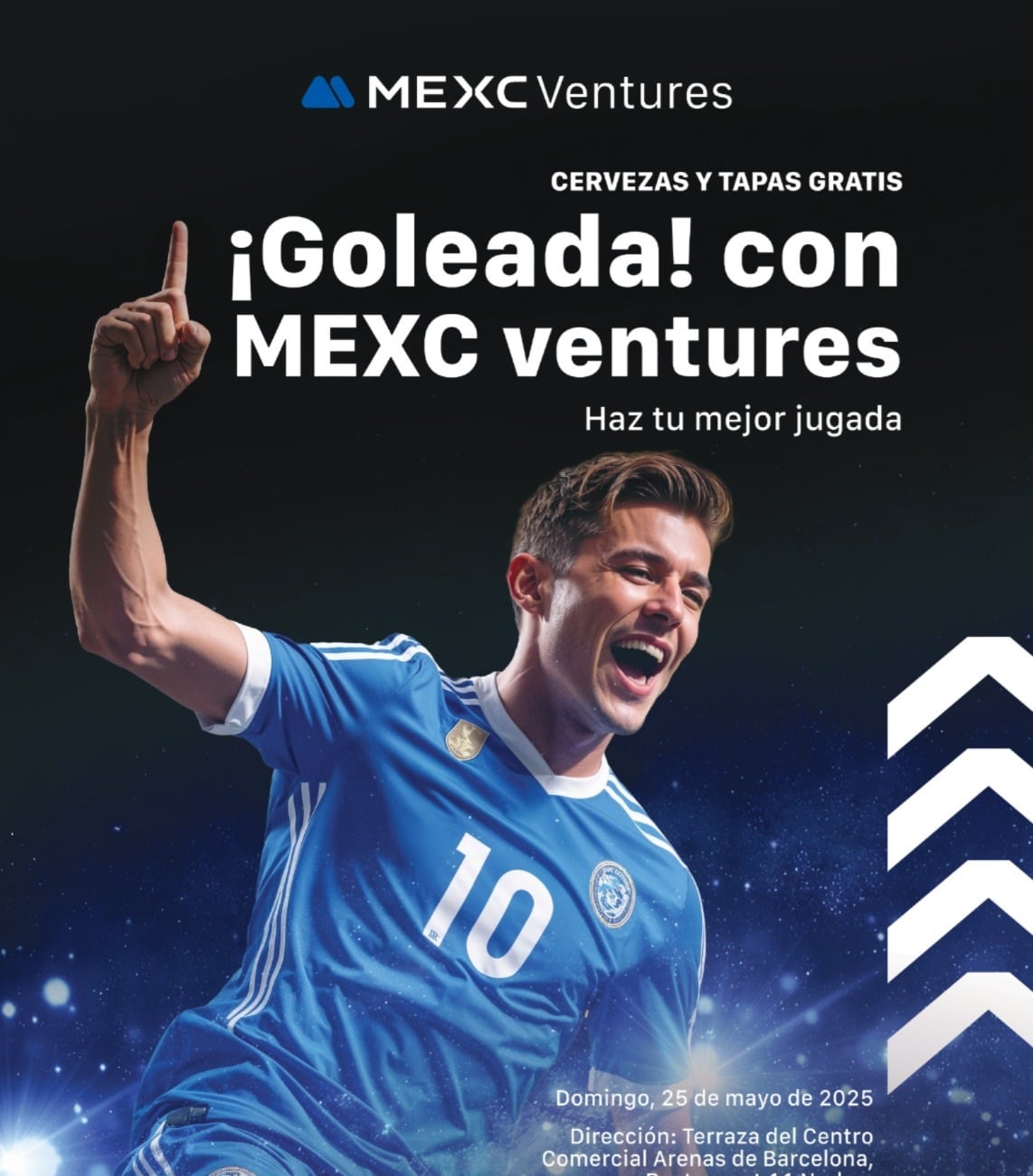 Imagen editorial de Fiesta de Fútbol, tapas con el exchange MEXC en Barcelona